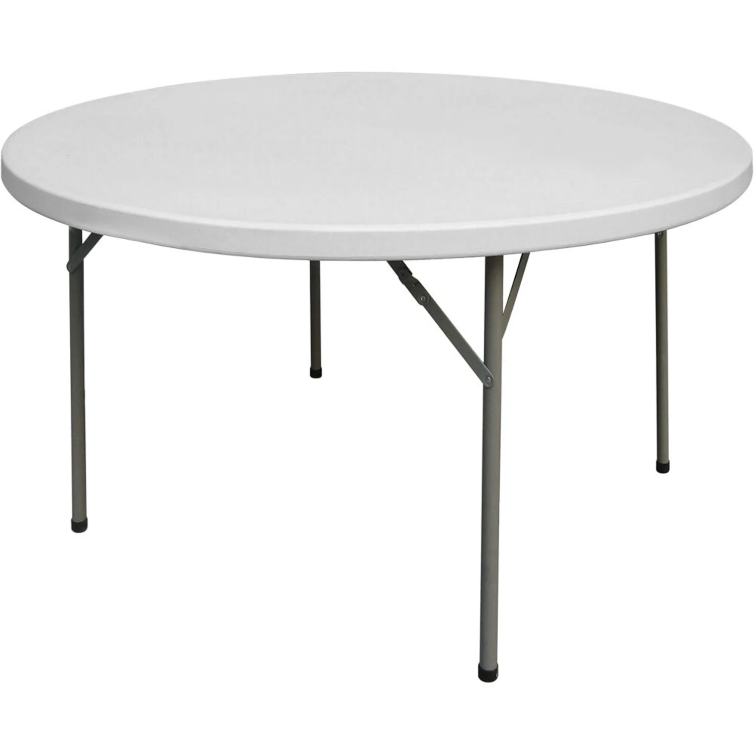 Table grise ronde pliante en polyéthylène