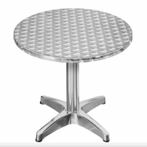 Table ronde en aluminium