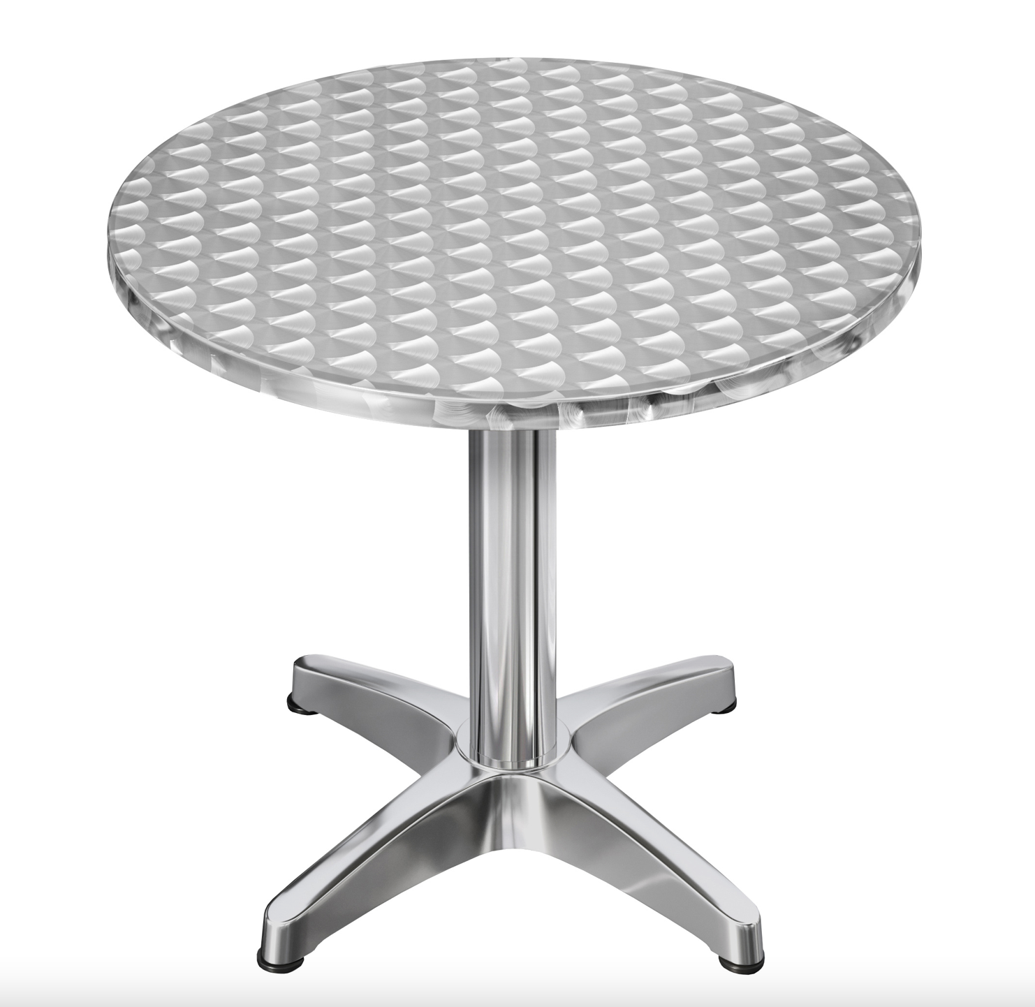 Table ronde en aluminium